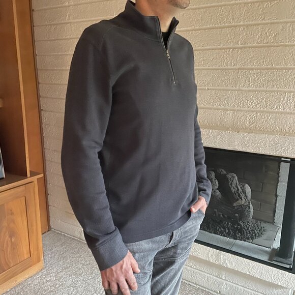 Prana Men's Irwin 1/4 Zip Sweater Size L Charcoal - Picture 4 of 9
